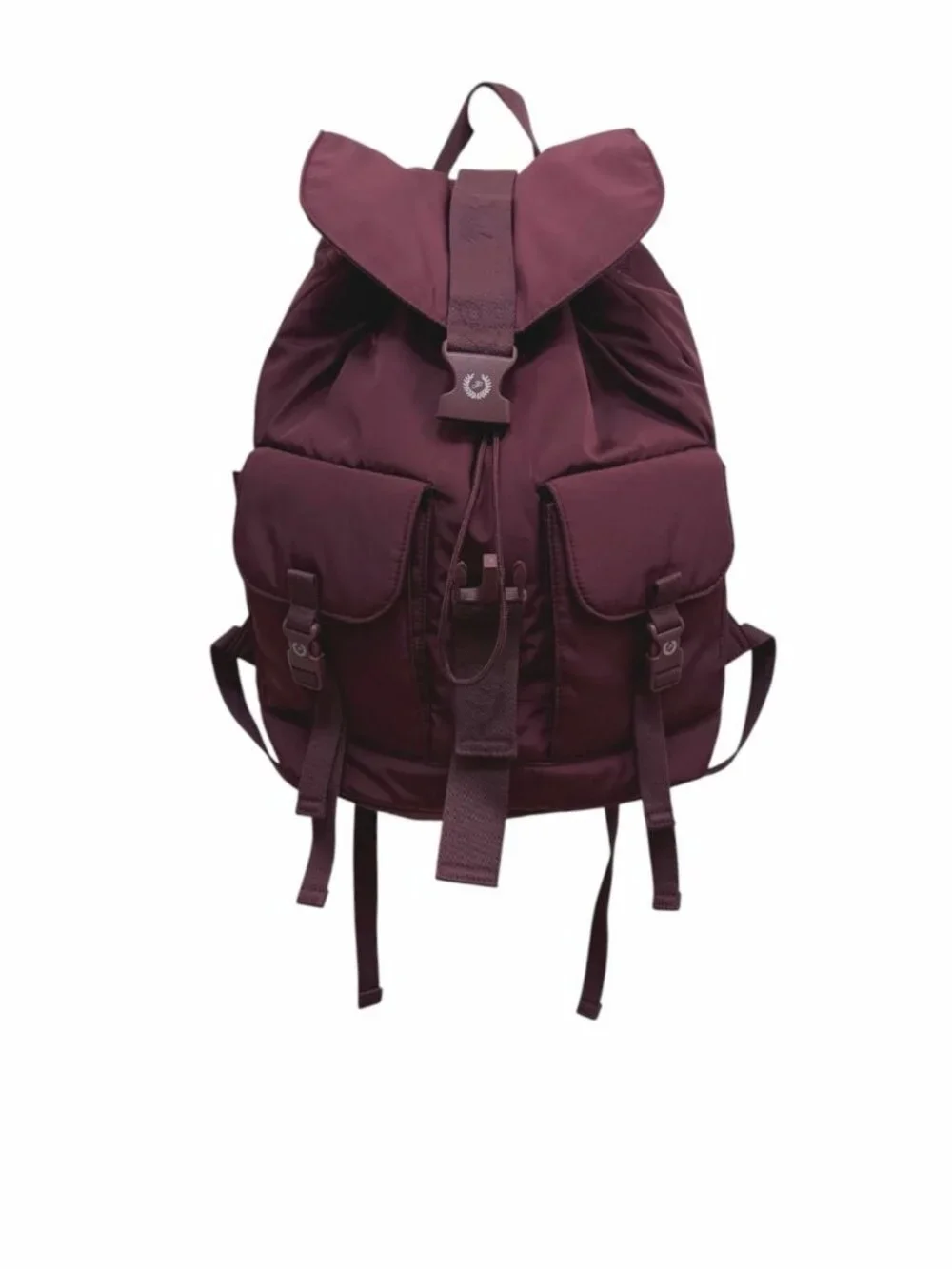 PINK Victoria's Secret Cargo Utility Backpack Carry All Burgundy Campus